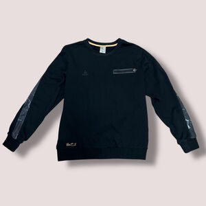 Peak Basketball Tony Parker Crewneck Sweatshirt Men’s Large Black Zip Pocket